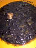 fijoles negros con nopal (black beans with cactus )
