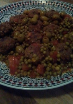 A picture of 🍳Moroccan minced meat with peas dish (cooked in one pan)🍳.