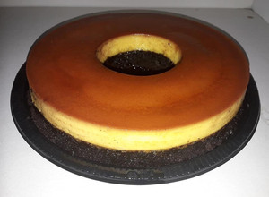 Una foto de Torta chocoflan muy fácil a baño María