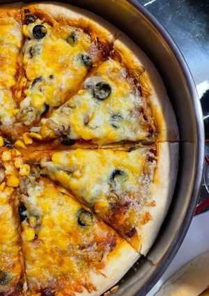 صورة لوصفة عجينة بيتزا بدون بيض 🍕✅