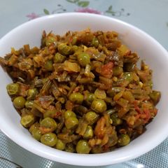 A picture of Radish pods moongre ki sabji.