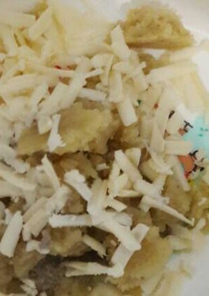 Foto resep Mpasi 9m: ubi putih (telo) siram santan