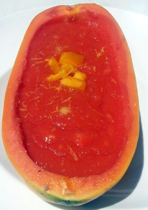 A picture of Papaya Mango Smoothies.