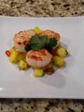 Seared Scallops with a spicy Mango salsa