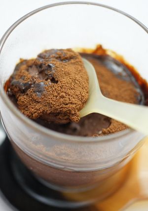 A picture of Chocolate Tofu Pudding.