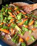 Fajitas de carne con verduras, ¡!😋