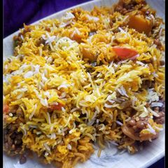 A picture of Spicy Masoor Biryani.