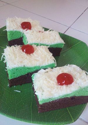 Foto resep Brownies Lapis Pandan