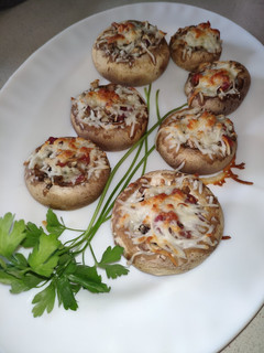 Una foto de Champiñones rellenos