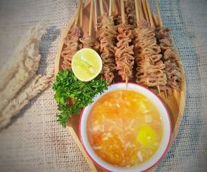 Gampangnya Menyajikan Sate taichan usus goreng Mantul Banget