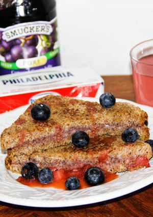 A picture of Blueberry Cream Cheese Stuffed French Toast.