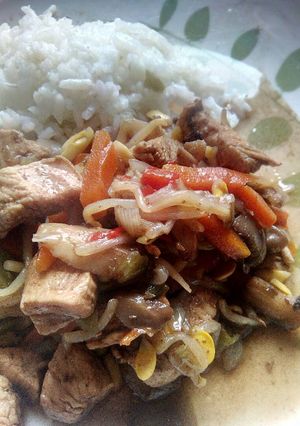Una foto de Shapsui de pollo y vacuno