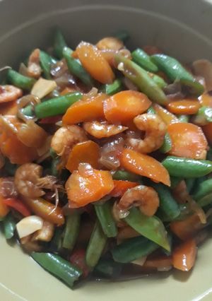 Foto resep Oseng Buncis Udang Saus Tiram