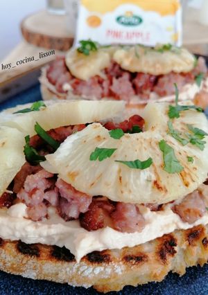 A picture of Cream Cheese and Sausage Toasts.
