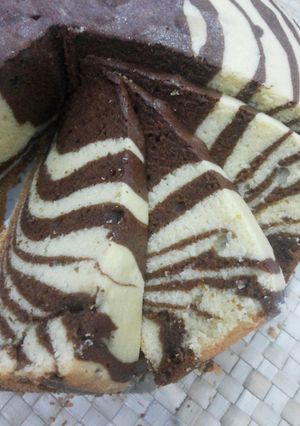 Foto resep Zebra Lime Cake (tanpa pengembang)