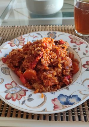 Una foto de Arroz con lomo