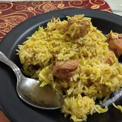 A picture of Spicy chicken pulao.