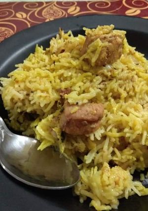 A picture of Spicy chicken pulao.