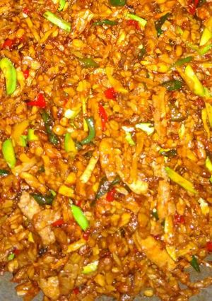 Foto resep Kering tempe, kantang & petai