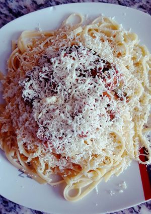 Una foto de Pasta salteada con carne