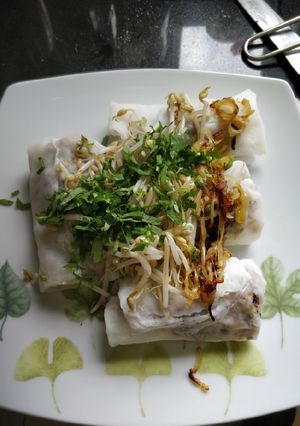 Hình của món Bánh cuốn chế tạo theo phương thức không có đủ nguyên liệu.
