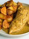 Pollo a la crema fácil y cremoso