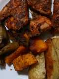 Pollo 🍗 al pimentón y limón 🍋 con mix de vegetales al horno