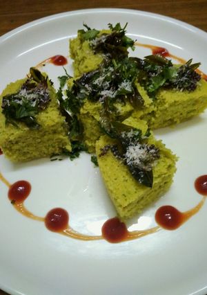 A picture of Healthy green peas Dhokla.