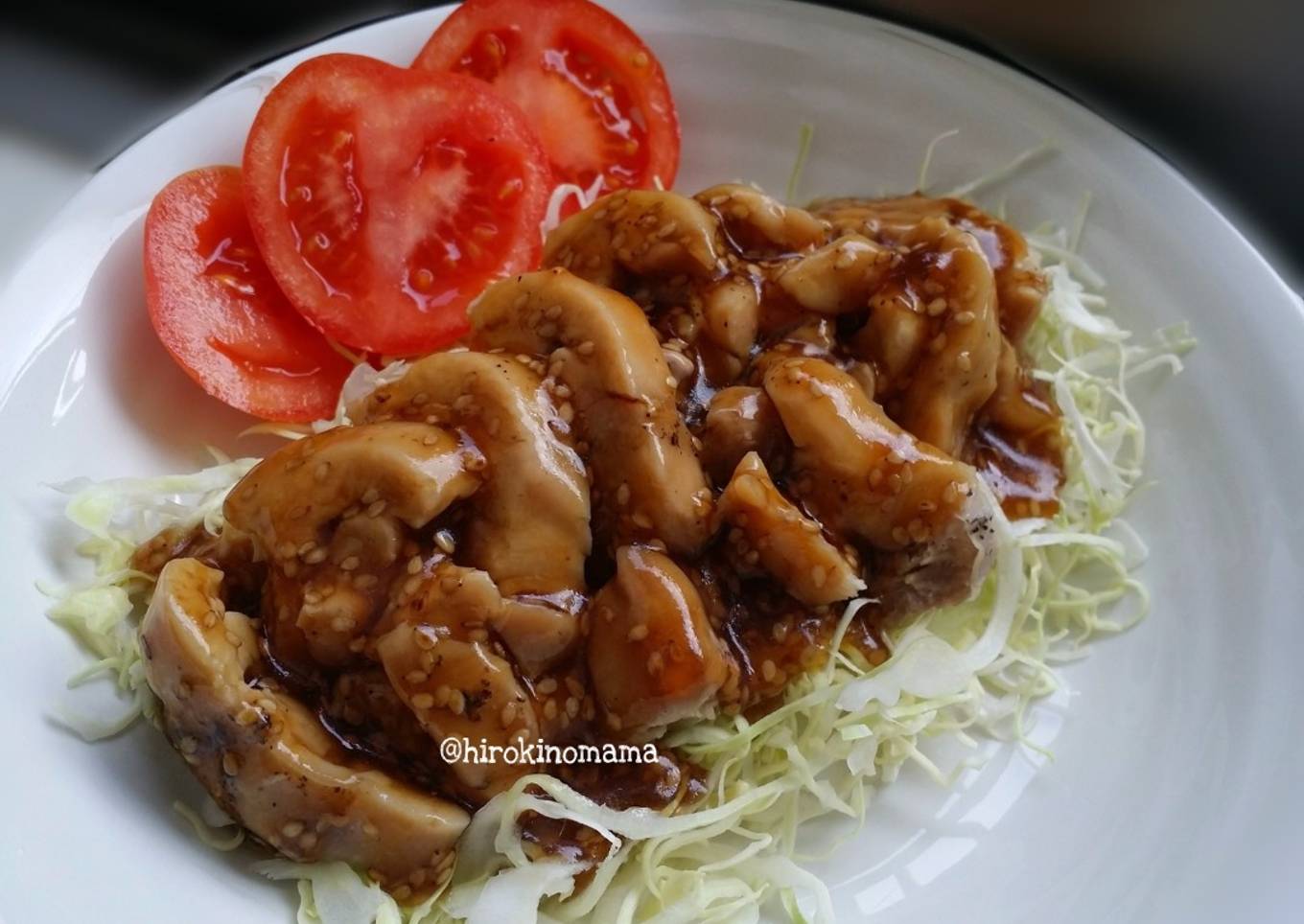 Resep Ayam rebus siram saos wijen Anti Gagal