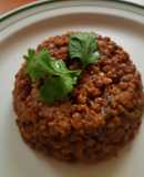 Arroz integral con lentejas y chile ancho