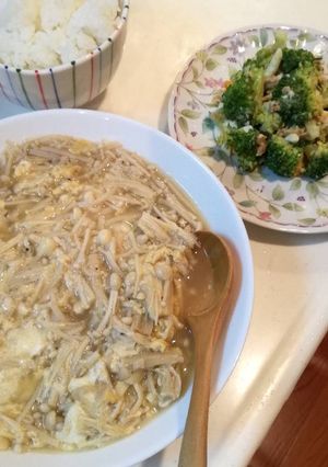 Foto resep Sup Enoki Telor aroma bawang putih