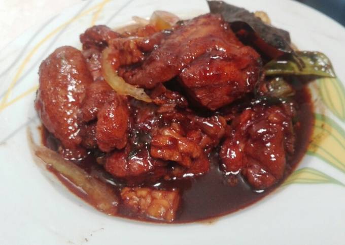 Ayam kecap kuah kental