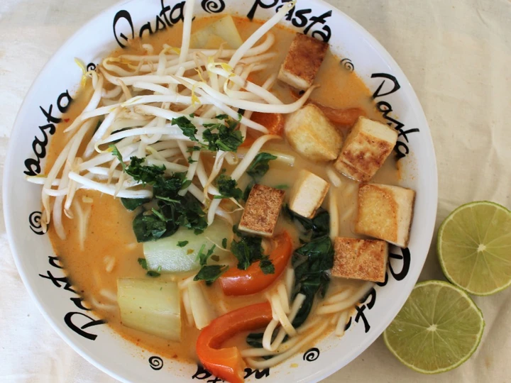 Recipe Thai Red Curry Noodle Soup with Crispy Tofu the Delicious Tasty