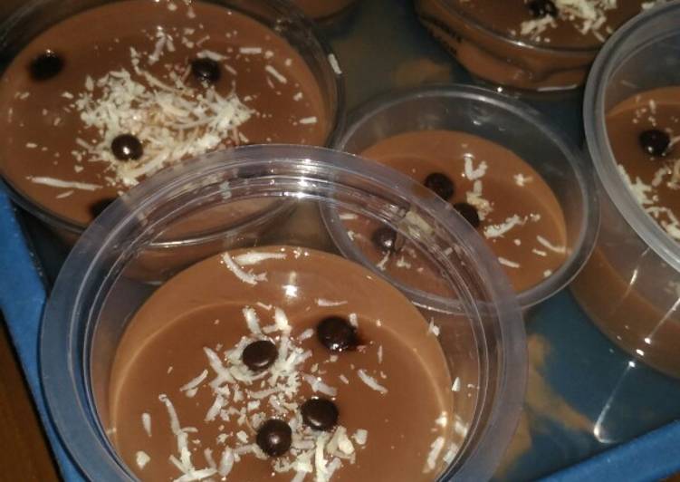  Resep  Silky puding susu coklat ala puding puyo super 