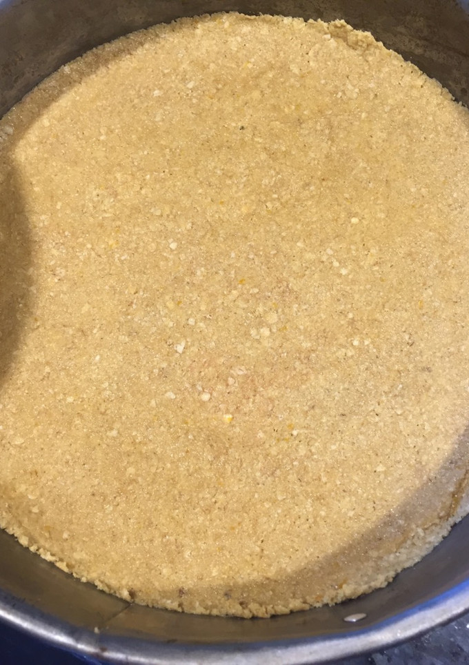 Una foto de Masa de tarta con avena y galletitas