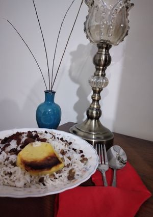 عکسی از دستور عدس پلو یه شام خوشمزه