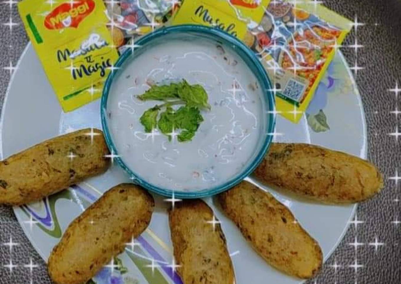 Potato Cutlets With Mayonnaise Dip