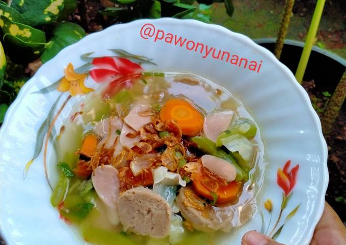 Resep 53) sayur sop bakso sosis Anti Gagal