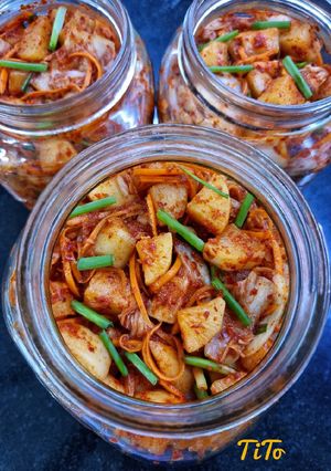 Hình của món Kim chi cải thảo.