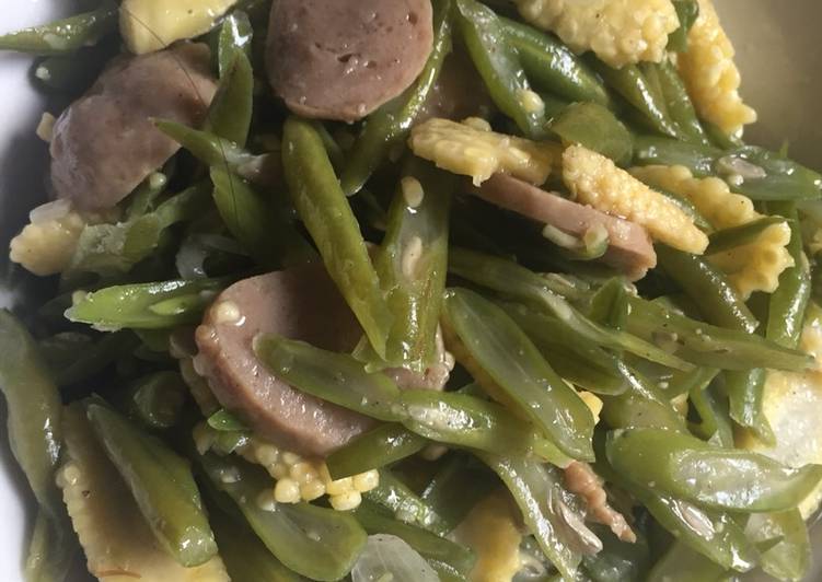 Tumis Buncis Bakso Putren