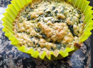 Una foto de Muffin de espinaca, queso panceta