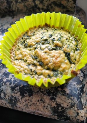 Una foto de Muffin de espinaca, queso panceta