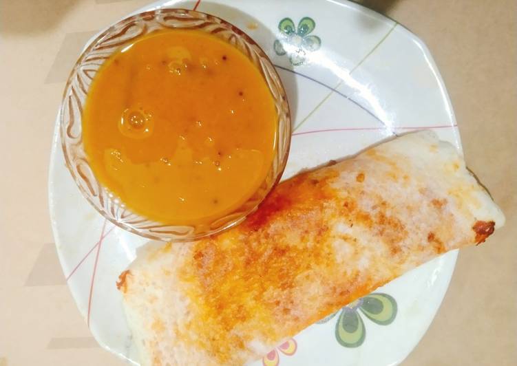 Step-by-Step Guide to Make Quick Schezwan Dosa