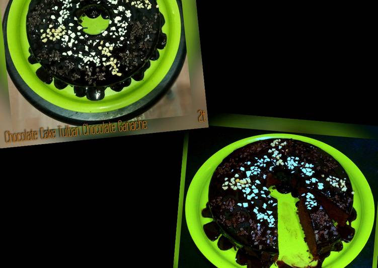 Resep Chocolate Cake Tulban Chocolate Ganache, Enak