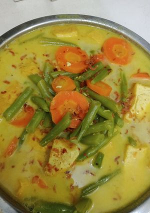 Foto resep Kari tahu + buncis + wortel