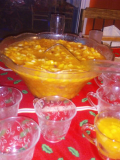 Una foto de Ensalada de frutas Navidad