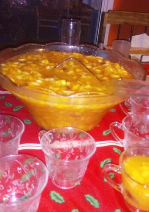 Una foto de Ensalada de frutas Navidad