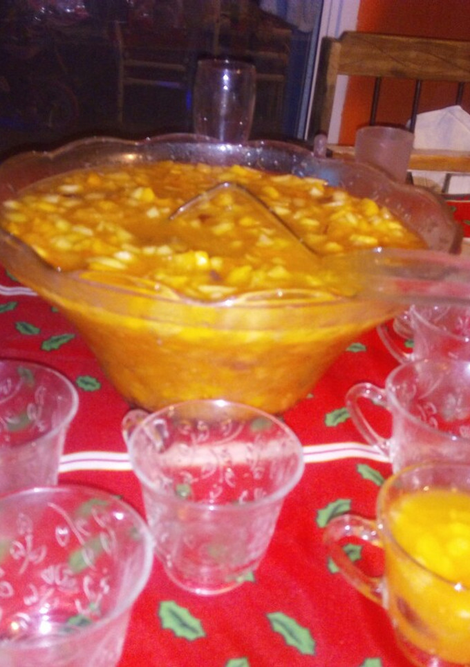 Una foto de Ensalada de frutas Navidad