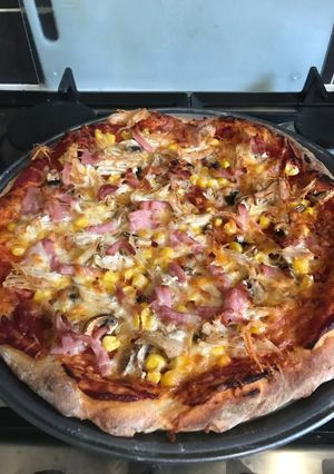 A picture of Two ingredient pizza dough.