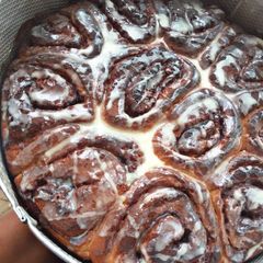 A picture of Cinnamon rolls#firstrecipeoftheyear.